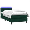 vidaXL Boxspring met matras en LED fluweel donkergroen 80x220 cm