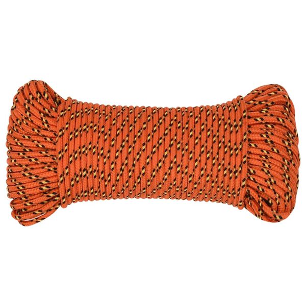 vidaXL Boottouw 4 mm 250 m polypropyleen oranje