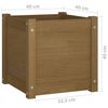 vidaXL Plantenbakken 2 st 40x40x40 cm massief grenenhout honingbruin