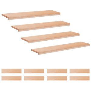 vidaXL Trapmatten 12 st Naturel 120 x 30 x 2 cm Massief beukenhout