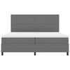 vidaXL Boxspringbed Lichtgrijs en wit. 200 x 200 cm Katoen Stof