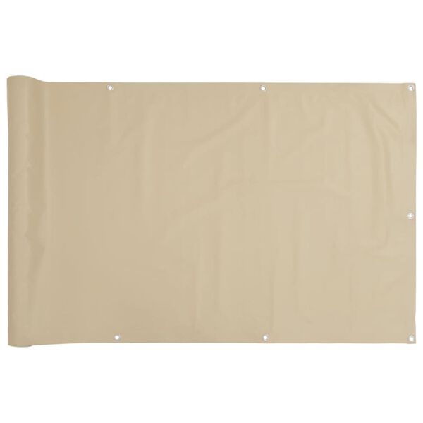 vidaXL Balkonscherm Oxford textiel 90x400 cm beige