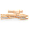 vidaXL 4-delige Loungeset massief grenenhout