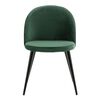 Venture Home Eetkamerstoelen 2 st Velvet fluweel zwart en groen