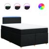 vidaXL Boxspring met matras stof zwart 120x190 cm