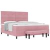 vidaXL Boxspring bed met hoofdeinde Roze 200 x 180 cm Fluweel