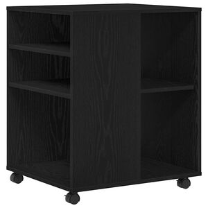 vidaXL Opbergkast 60 x 53 x 72,5 cm Bewerkt hout Zwart Eiken