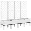 vidaXL Plantenbak met latwerk 160x40x142 cm polypropeen wit