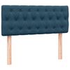 vidaXL Boxspring met matras fluweel donkerblauw 120x210 cm
