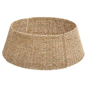 vidaXL Kerstboomkraag Rond Naturel Dia. 60 x 22 cm Zeegras