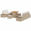 vidaXL Tuin Sofa Set met kussen 8 pcs Beige Poly riet