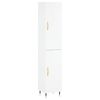 vidaXL Hoge kast 34,5x34x180 cm bewerkt hout hoogglans wit