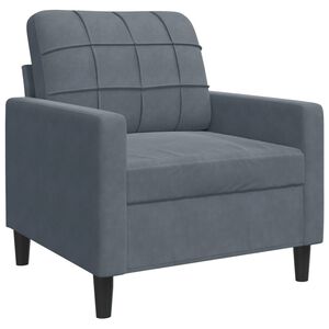 vidaXL Fauteuil 60 cm fluweel donkergrijs