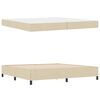vidaXL Boxspringbed Cr&egrave;me 200 x 200 cm Stof