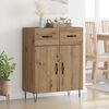 vidaXL Dressoir met lade Artisan Eiken 69,5 x 34 x 90 cm Bewerkt hout