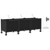 vidaXL Tuin Pot met Irrigatie en Wielen 3 st Zwart 120 x 40 x 43,5 cm