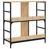 vidaXL Boekenrek 78,5x33x82 cm bewerkt hout en ijzer sonoma eikenkleur