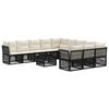 vidaXL Tuinbankenset 12 st Zwart poly rattan