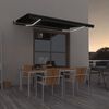 vidaXL Luifel automatisch met LED en windsensor 400x350 cm antraciet