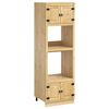 vidaXL Kast SKI HoningBruin 66 x 58 x 207 cm Massief grenenhout