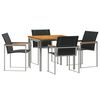 vidaXL TuinEetset 5 pcs Massief Teak Hout