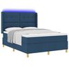 vidaXL Boxspring bed met matras Blauw 140 x 190 cm Stof