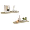 vidaXL Wandplanken 2 st Sonoma eiken 40x9x3 cm