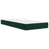 vidaXL Bedframe met matras Donkergroen 90 x 190 cm Fluweel