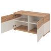 Germania Schoenenkast Topix 96x40x50,4 cm wit en eikenkleurig