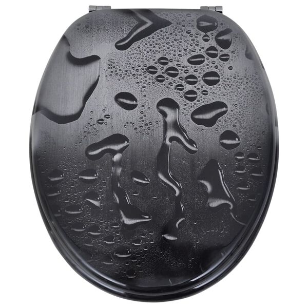 vidaXL Toiletbrillen met deksels 2 st water MDF