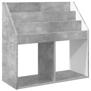 vidaXL Kinderen Boekenkast met opslag Beton Grijs 72,5 x 29,5 x 69 cm