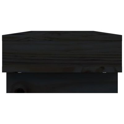vidaXL Monitorstandaard 60x27x14 cm massief grenenhout zwart