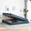 vidaXL Opbergbed met matras Donkerblauw 200 x 200 cm Fluweel