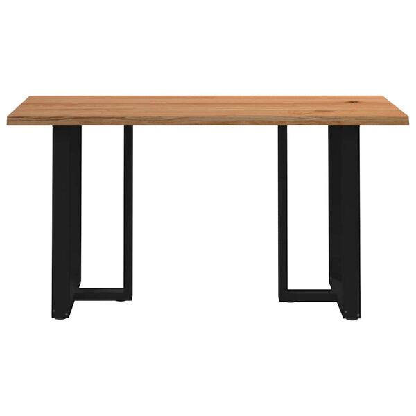 vidaXL Bartafel met natuurlijke rand 200x80x92 cm massief eikenhout