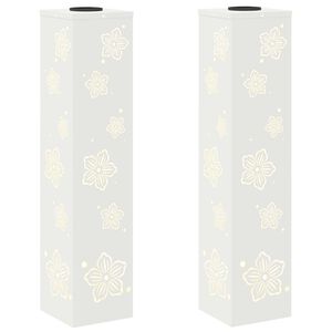vidaXL Solar LED Pad Licht 2 st Warmwit 18 x 18 x 80 cm