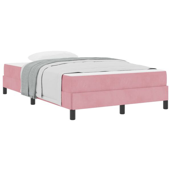 vidaXL Boxspringbed met matras Roze 120 x 200 cm Stof