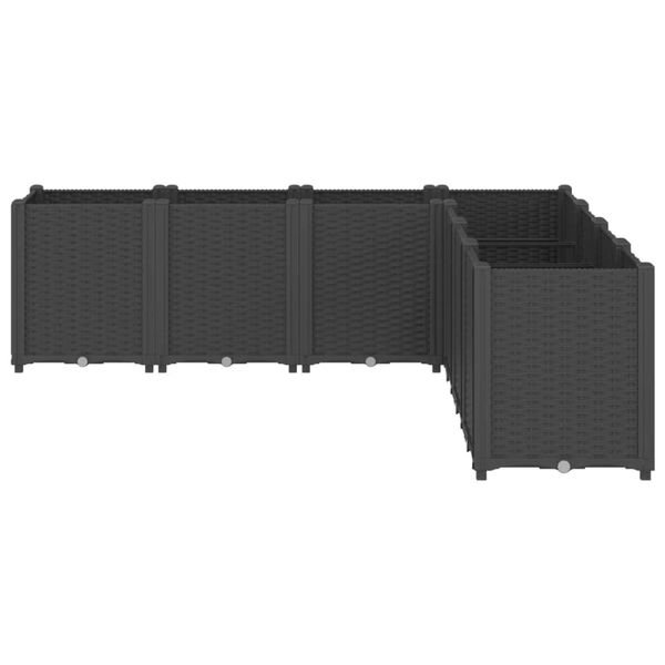 vidaXL Plantenbak 160x160x53 cm polypropeen zwart