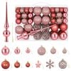 vidaXL Kerstballen set 111 st Roosroze 6 cm Polystyreen