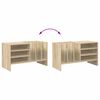 vidaXL Platenkast Sonoma Eiken 78.5 x 35 x 45 cm Bewerkt hout