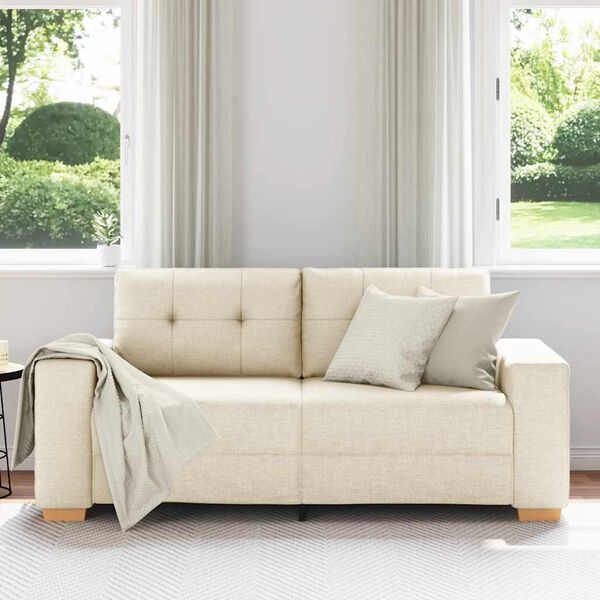 vidaXL Loveseat Bank Linnen 180x77x82 cm
