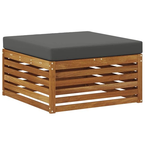 vidaXL Buiten bankenset met kussen 6 pcs Natuurlijk en Antraciet