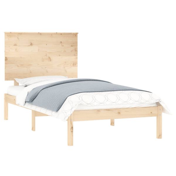vidaXL Bedframe massief hout 75x190 cm
