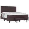 vidaXL Boxspringbed met hoofdeinde Donkerbruin 180 x 200 cm Stof