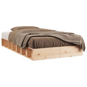 vidaXL Bedframe massief hout 100x200 cm
