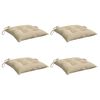 vidaXL Stoelkussens 4 st 50x50x7 cm oxford stof beige