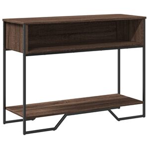 vidaXL Wandtafel 100x35x74,5 cm bewerkt hout bruin eikenkleurig