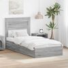 vidaXL Opslag bed met hoofdeinde Grijs Sonoma 75 x 190 cm Bewerkt hout