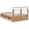 vidaXL Bedframe Ambachtelijk eiken 120 x 200 cm Bewerkt hout