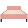 vidaXL Bedframe met hoofdeinde fluweel roze 100x200 cm