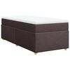 vidaXL Boxspring met matras stof donkerbruin 90x190 cm